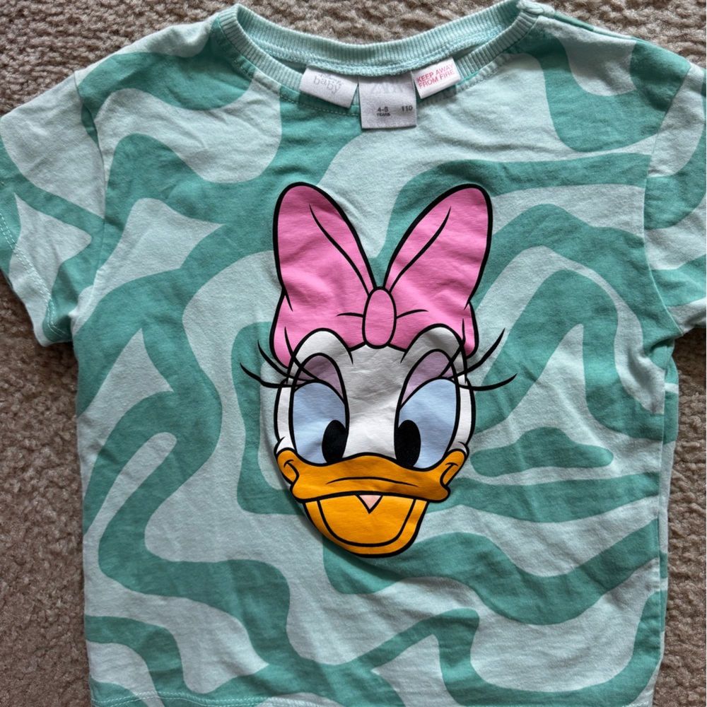 Zara Disney Mint Green Kids' T-Shirt